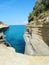 Sidari famous beach landscape ionian sea on Corfu island