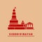 Siddhivinayak Ganapati temple vector icon. Ashtavinayak Ganesh Mandir icon