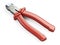 Side cutters with red insulated rubber grips for electrical work