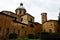 Side elevation of Ravenna Cathedral and Bell tower Italy