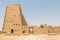 Side entrance to the Egyptian temple in Karnak, Luxor