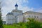 Side facade of Church of the Praise of the Mother of God in Trinity Danilov monastery in Pereslavl-Zalessky, Russia