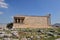 Side Facade of the Erechtheion known as The Caryatids At The Acropolis Of Athens. History, Architecture, Travel, Cruises.