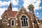 Side facade view of the Christ Church Christuskirche in Windhoek, Namibia