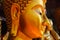The side face image of Golden Buddha statue
