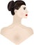 Side face lady mannequin portrait vector illustration