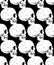 Side-face white skull seamless pattern