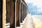 Side Front view of Angkor wat temple in Cambodia