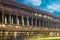 Side Front view of Angkor wat temple in Cambodia