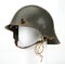 Side image of a military helmet Republican trubia 2. Spanish civil war