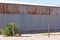 Side of a partially rusted metal building