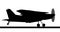 Side profile silhouette of landing X328 Atlas Angel Turbine