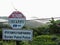 Side road sign in the mountain northern thailand