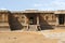 The side, south, entrance to the ardha-mandapa, Pattabhirama Temple, Hampi, Karnataka. The ardha-mandapa walls are decorated with