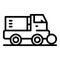 Side street sweeper icon outline vector. Road truck