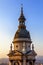 Side tower of St. Stephen`s Basilica in Budapest