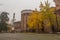 Side view of Basilica of San Domenico - historical Dominican church, Bologna, Italy.