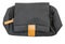 Side view of black toiletry bag isolated