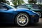 Side view of a blue Ferrari 360 Modena.