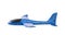 Side view of blue foam glider plane