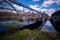 Side view of bridges spanning the Wisconsin River