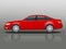Side view of business sedan vehicle template vector isolated on transparent.