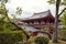 Side view of Byodoin temple from across a pond