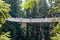 Side view of the Capilano suspension bridge in Vancouver, Canada