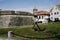 Side view on the castle at LeÃ§a da Palmeira