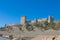 Side view of castle of Penaranda de Duero