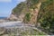 Side view of the cliffs at Heddon`s Mouth in north Devon