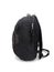 Side view of closed black backpack. Waterproof Unisex Backpack for Laptop insulated. Fashion and travel accessories