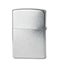 Side view of closed stainless steel cigarette lighter