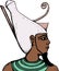 Side view of Egyptian God Atum