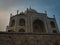 Side view of the Facade of the Taj Mahal