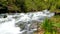 Side view of a fast mountain river. Nature