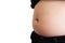 Side view fat body belly paunch , diabetic risk factor