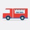 Side View Food Truck Car Vector Illustration