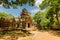 Side view of gopura at ancient Ta Som temple in Angkor, Cambodia