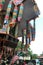 The side view of the great temple car of Thiruvarur with people.