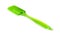 Side view of green silicone spatula isolated on white backgrounds. New cooking rubber spatula with plastic handle. Modern heat