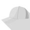 Side view of grey baseball cap icon, flat style