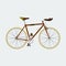 Side View Isolated Fixie Fixed Gear Bike Vector Illustration