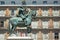 Side view of King Philip statue on Plaza Mayor, Madrid