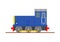 Side view of a locomotive used for shunting rolling struck