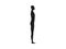 Side view of a neutral gender human body silhouette.