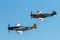 Side view of the p-40 and the famous p-51 mustang