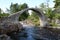 Side view of Packhorse Bridge Carrbridge