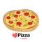 Side view Pizza flat icon style vector