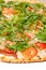 SIDE VIEW PIZZA RUCOLA VEGETABLE VEGETARIAN